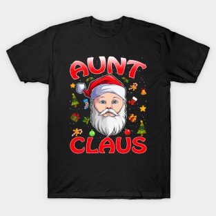 Aunt Santa Claus Christmas Matching Costume T-Shirt